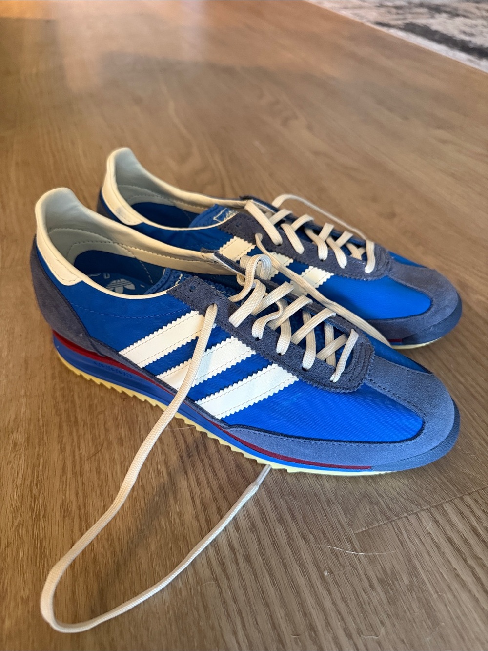 adidas Women’s Blue and White Retro Athletic Sneakers
